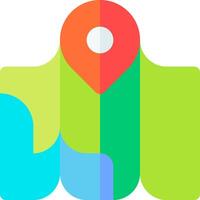 The map of a person with a pin on it vector