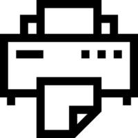 Printer icon with a black and white background vector