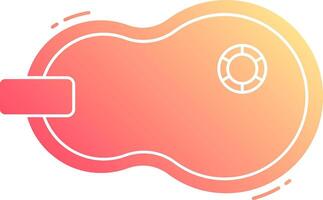 A pink and orange heart shaped object with a red and yellow background vector