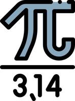 The pi symbol is shown in blue and black vector