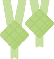Two green ties with squares on them vector