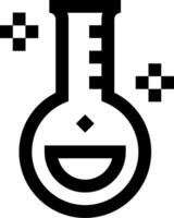 A black and white image of a test tube with a smile vector