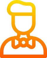 A man in a hat and tie icon vector