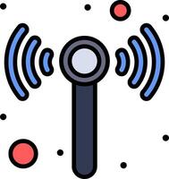 A microphone icon with dots around it vector