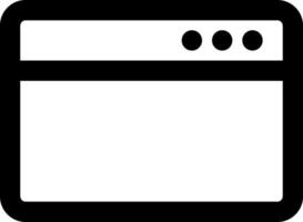 A black and white icon of a computer screen vector