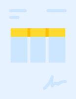 A blue and yellow banner with a yellow line vector