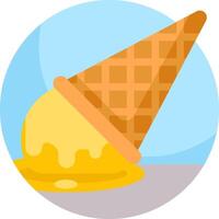Ice cream cone with syrup and syrup vector