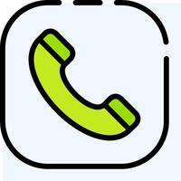 A phone icon with a green and white background vector