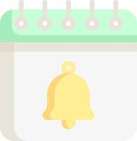 A calendar with a bell on it vector