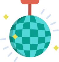 A disco ball with a red handle vector