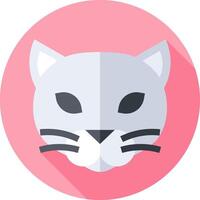 A cat icon in a flat design vector