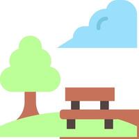 A park bench and tree in the background vector