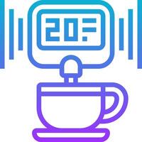A coffee maker with a timer on it vector