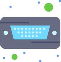 A blue and green computer with a dot matrix display vector