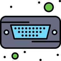 A computer with a green dot on it vector
