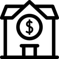 A house with a dollar sign on it vector