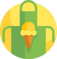 A green apron with an ice cream cone in it vector