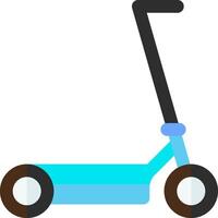 A blue scooter with a black handle vector