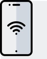 A smartphone with a wifi symbol on it vector