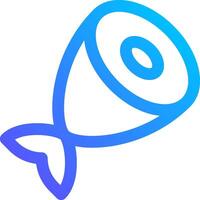 A blue fish icon on a white background vector