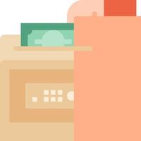 A folder with money and a pen in it vector