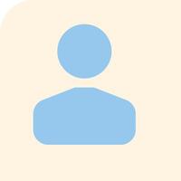A person icon with a blue background vector