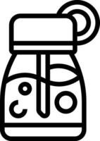 A jar with a lid and a spoon in it vector