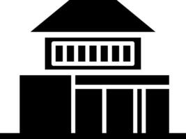 A black and white house icon on a white background vector