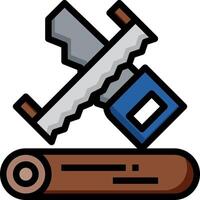 A knife and a log with a knife on top vector