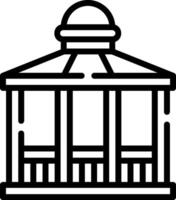 A gazebo icon on a white background vector