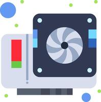 A computer with a fan and a fan vector