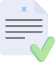 A check mark icon with a paper document vector