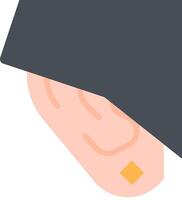 A person with a graduation cap on their ear vector
