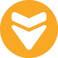 The arrow icon is shown in a yellow circle vector