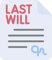 Last will and testament vector