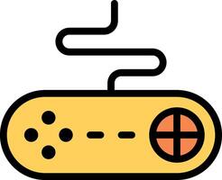 A yellow game controller with a black and white design vector