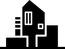 A black and white image of a building vector
