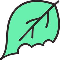 A green leaf icon on a white background vector