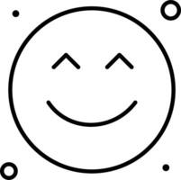 A smiley face with circles around it vector