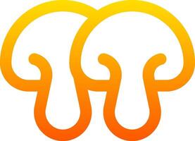 A pair of orange and yellow mushrooms vector