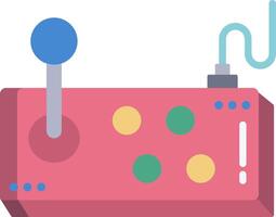 A pink game controller with a blue cord vector