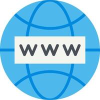The word ww is shown on a blue globe vector