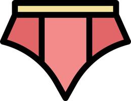 A pink underwear with a gold trim vector