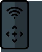 A remote control with a wifi symbol on it vector