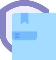 A blue folder with a blue shield on top vector