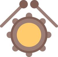 A drum with two sticks and a drum head vector