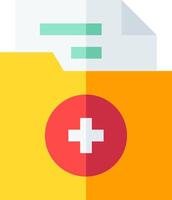 A folder with a medical cross on it vector