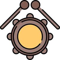 A drum and sticks icon on a white background vector