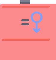 A pink briefcase with a blue arrow pointing to it vector