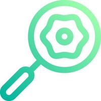 A magnifying glass with a flower on it vector